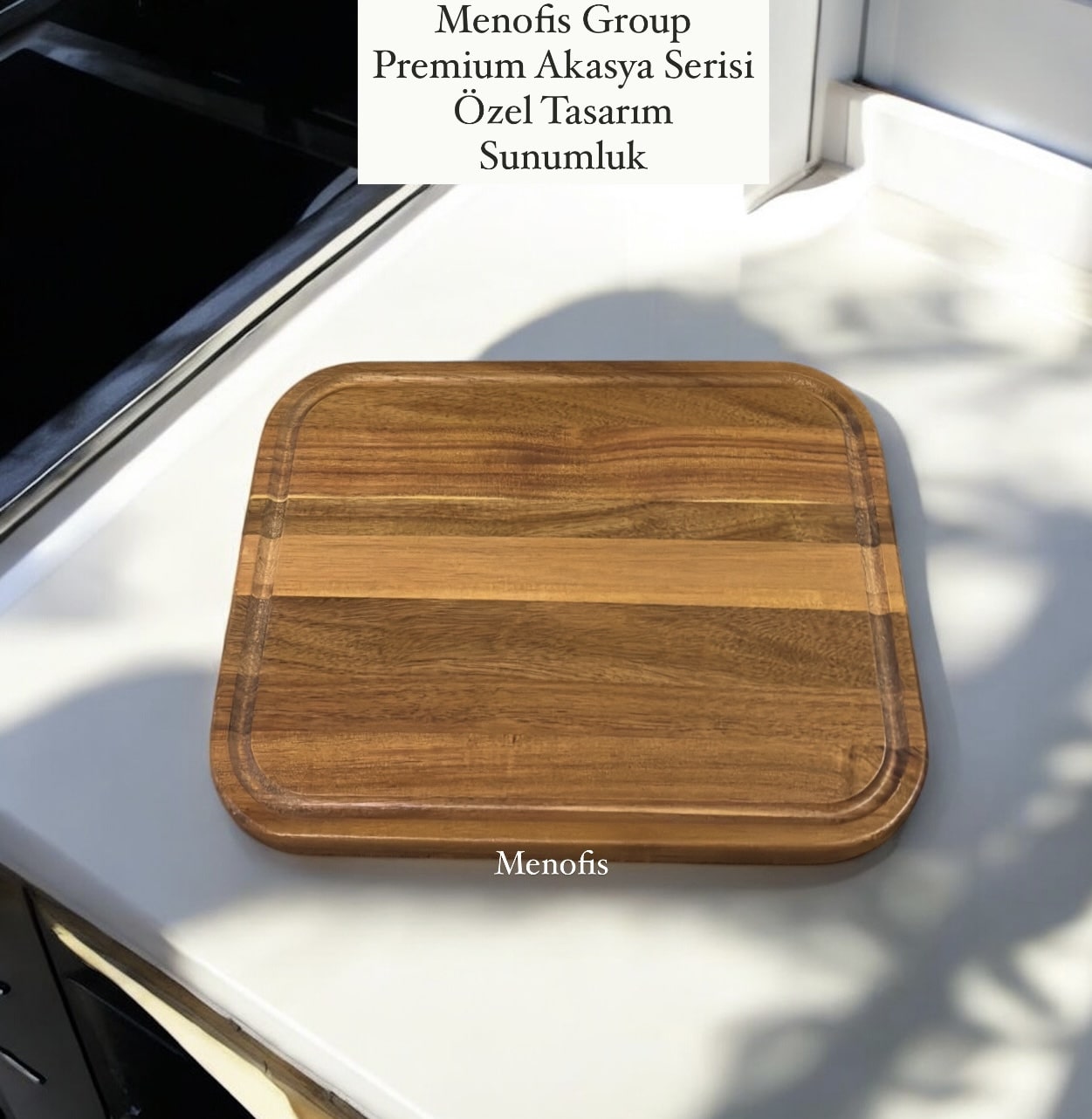 Premium Akasya Serisi Özel Tasarım Sunumluk , Servis Tabağı , Çok Amaçlı Sunumluk AKS-1107