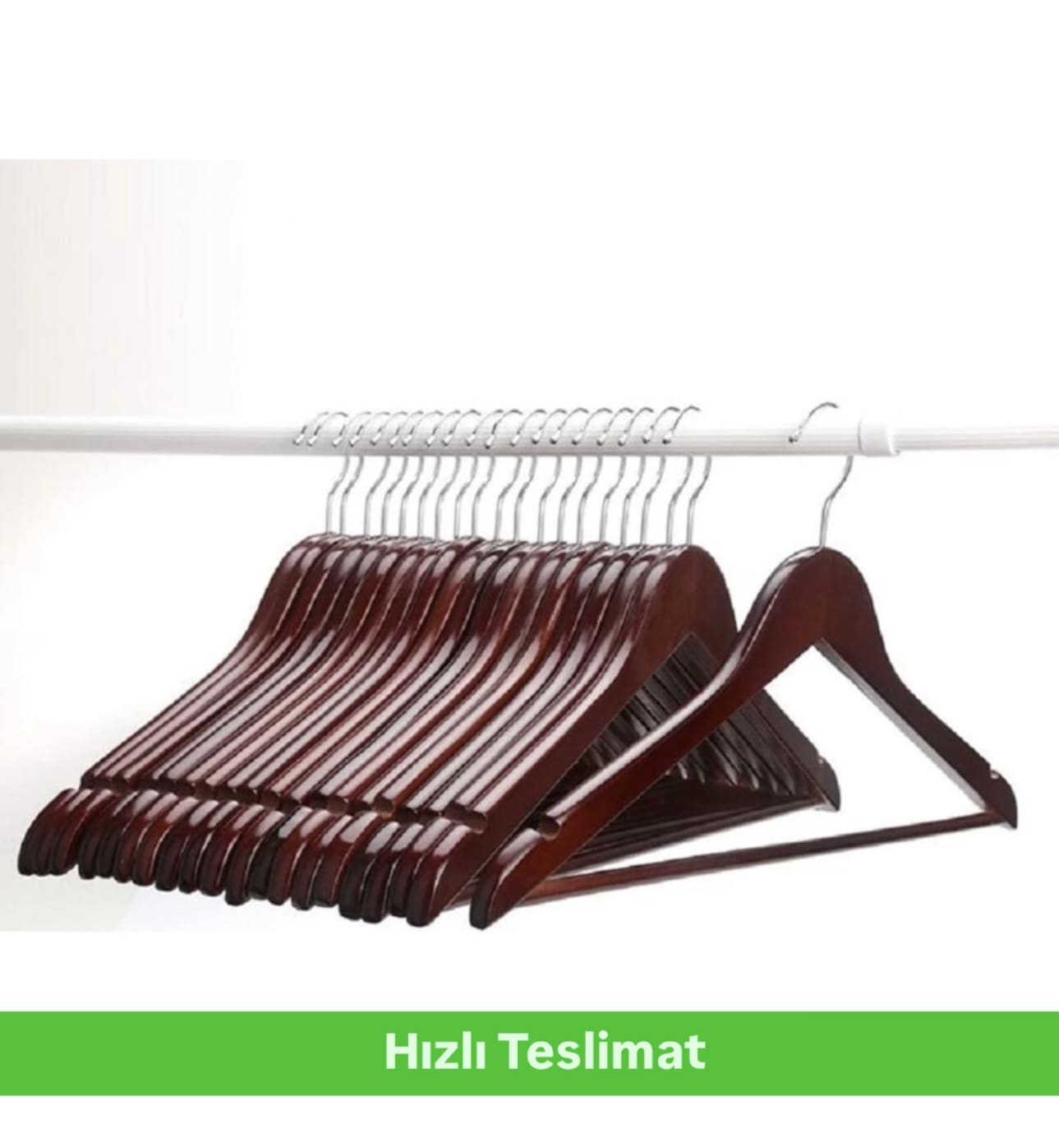 Ceviz  Ahşap Kıyafet Ve Gömlek  Askısı  Standart Kancalı Lüks Ahşap Askı  MG09