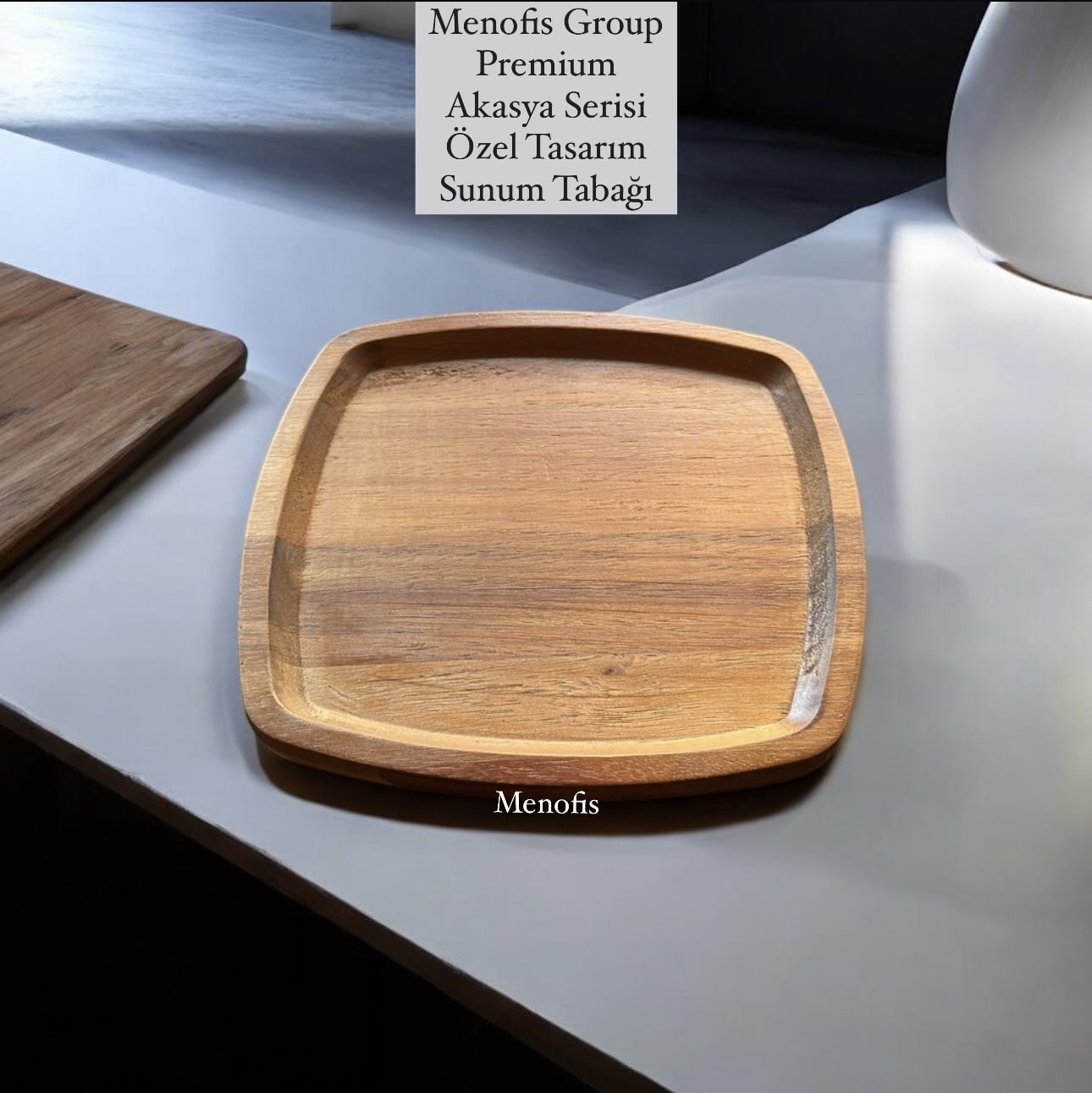 Premium Akasya Serisi Özel Tasarım Sunumluk , Servis Tabağı , Sunum Tabağı AKS-1058