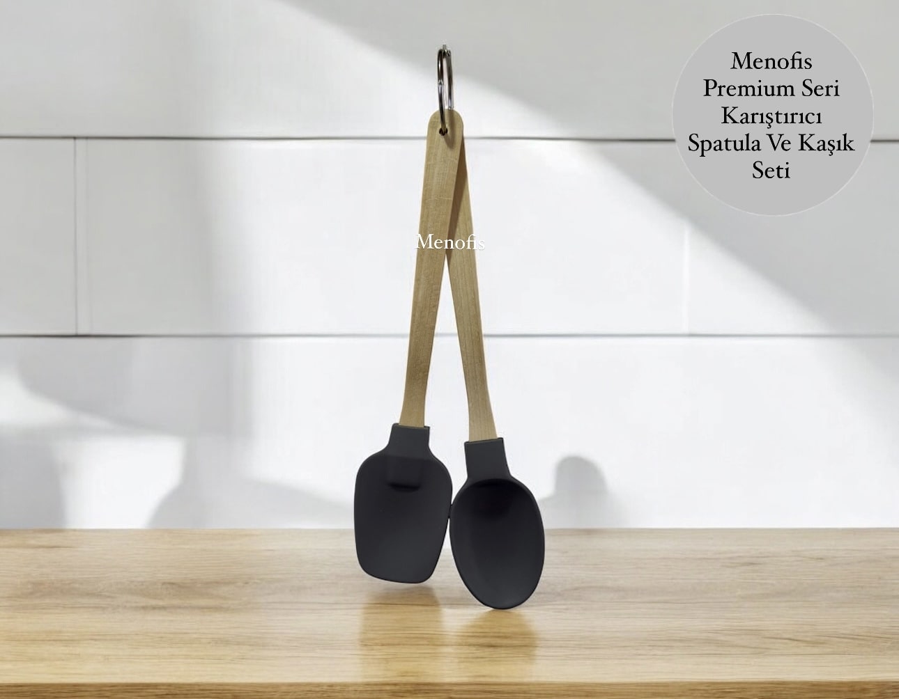 Premium Seri 2 li Isıya Dayanıklı Silikon Kaşık Ve Spatula Seti SPT4